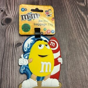 M&M'S Yellow Character Jumbo Luggage Tag NWT